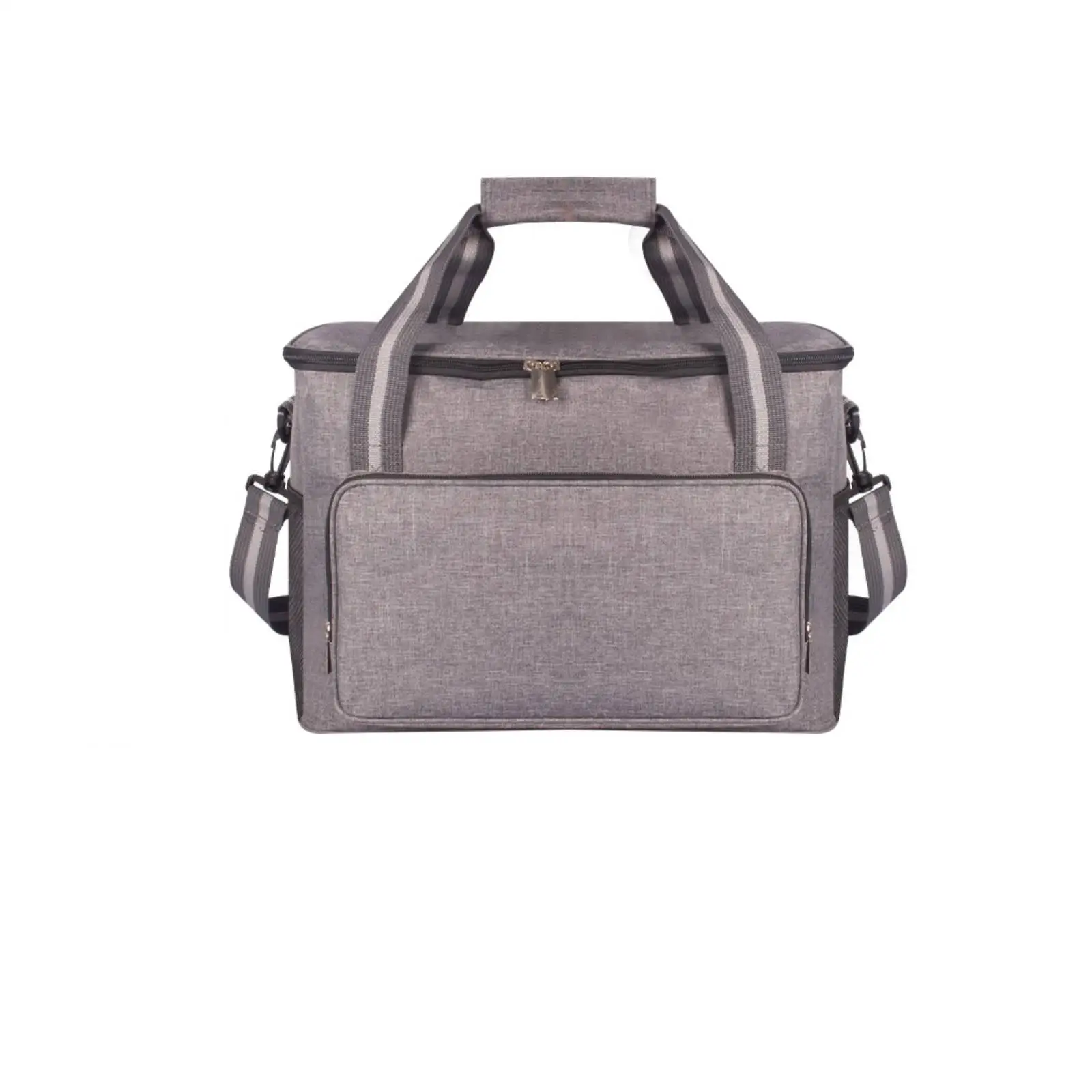Compact Foldable Insulated Thermal Carrier 24L with Waterproof Lining and Front Zipper Pocket for Picnics and Outdoor Events