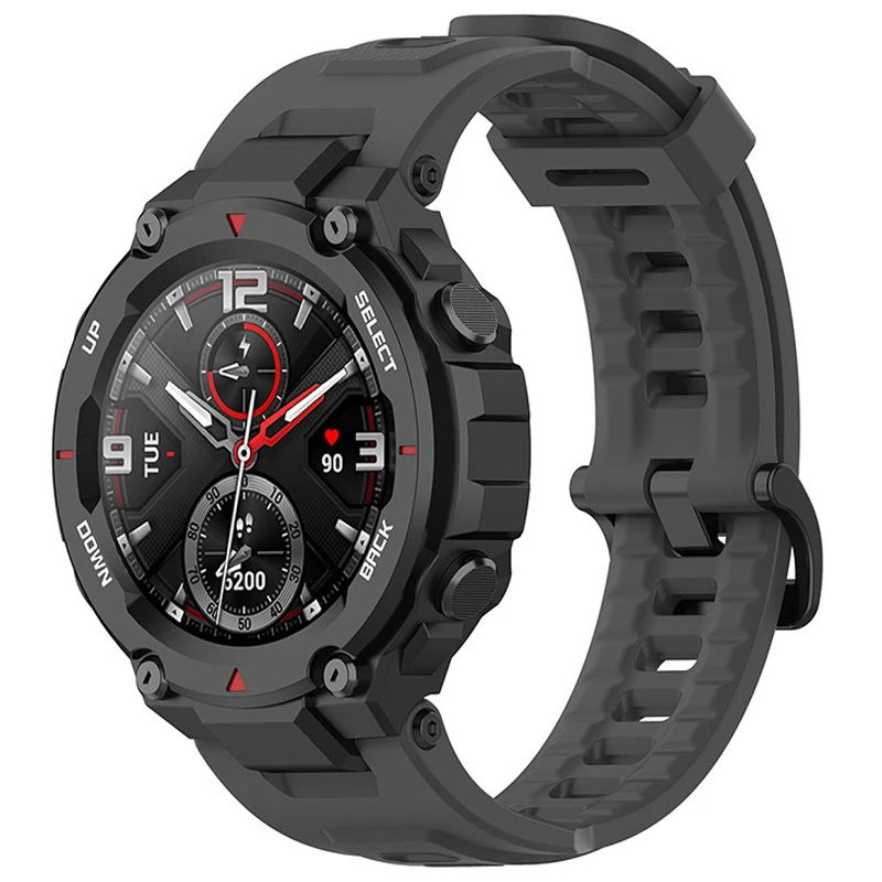 حزام (استيك) ساعة ل Huami Amazfit T-Rex قابل للتعديل استبدال الرياضة سيليكون الفرقة ل Amazfit T-Rex Pro Smartwatch سوار الأشرطة