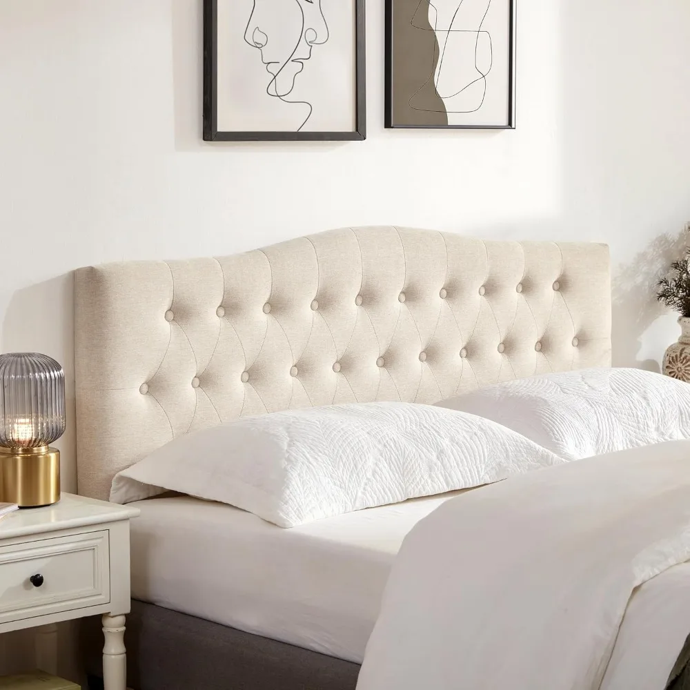 

Tufted Upholstered Headboard, Sturdy and Durable Solid Wood Bed headboard, Fabric Headboard Adjustable Height