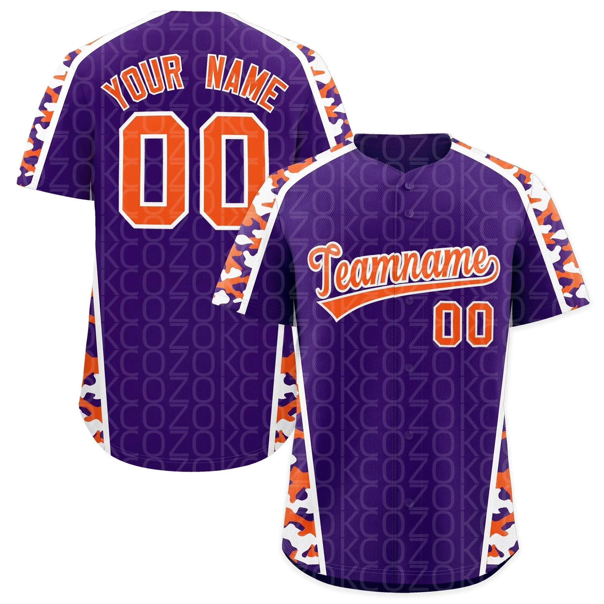 Purple Baseball Jersey Men Women Short Sleeve Shirt 3D Printed Shirt Team Shirts Hip Hop Unisex Tops