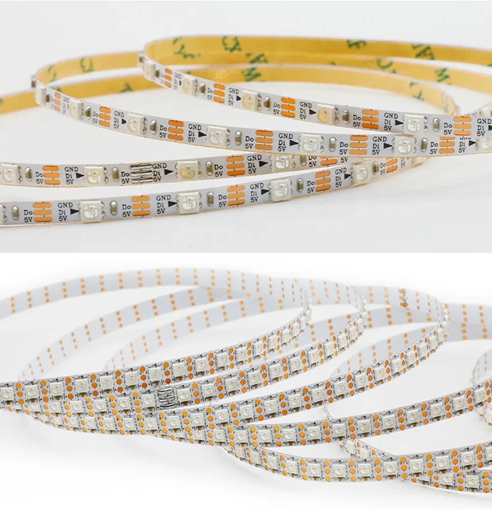 3mm Narrow Width PCB WS6812B Pixel LED Strip Individually Addressable RGB Pixel Strip IP20 5V 60leds/m