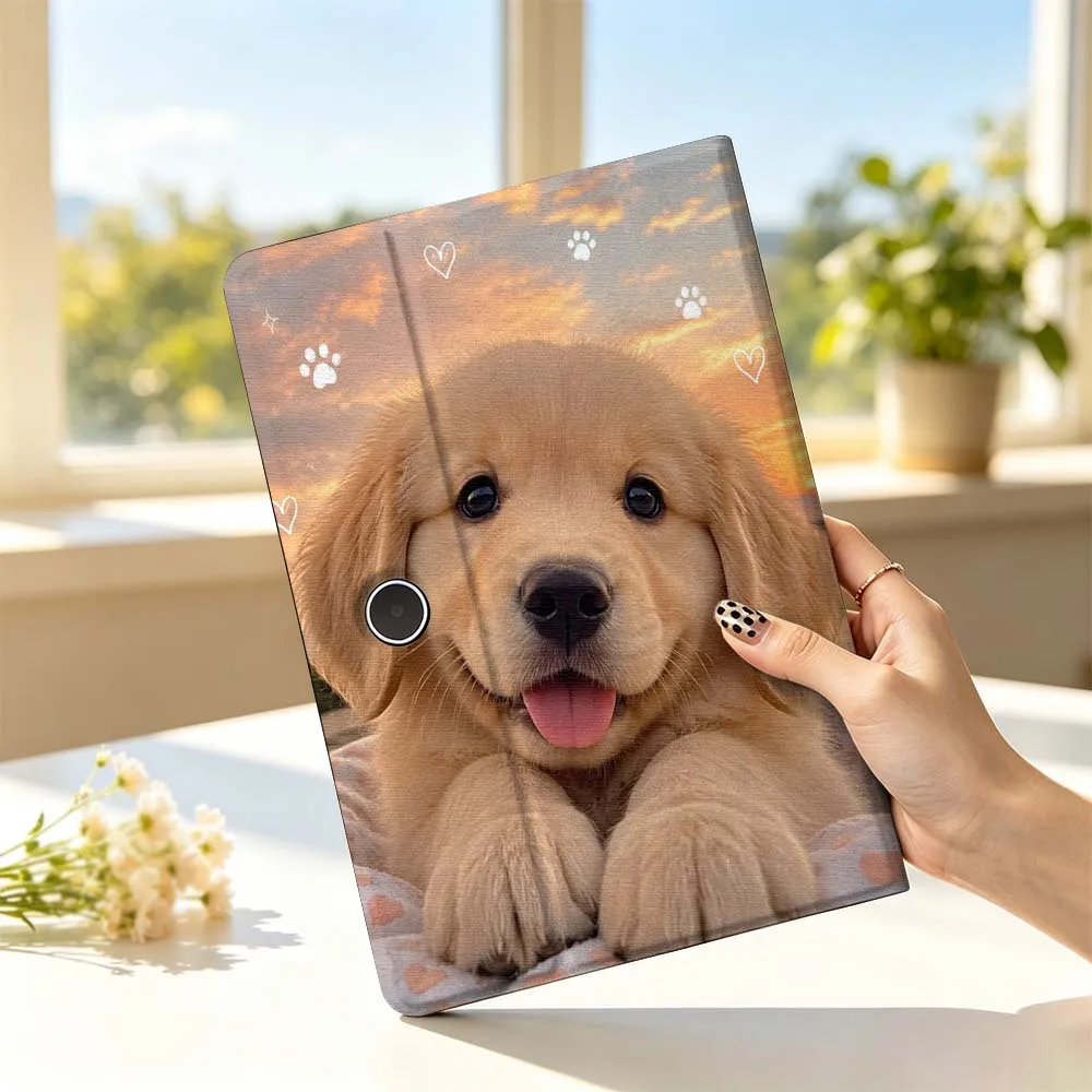 

Golden Puppy Sunset Soft For OPPO VIVO IQOO OnePlus Realme Pad 3 Pro 13 12.1 11.61 11.4 10.36 11 inch Tablet Case