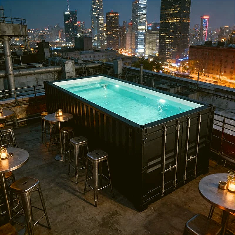 Shipping Container Pool Swimming Pool Portable Stainless Steel Above Ground Backyard Terrace Family Outdoor Leisure Customized