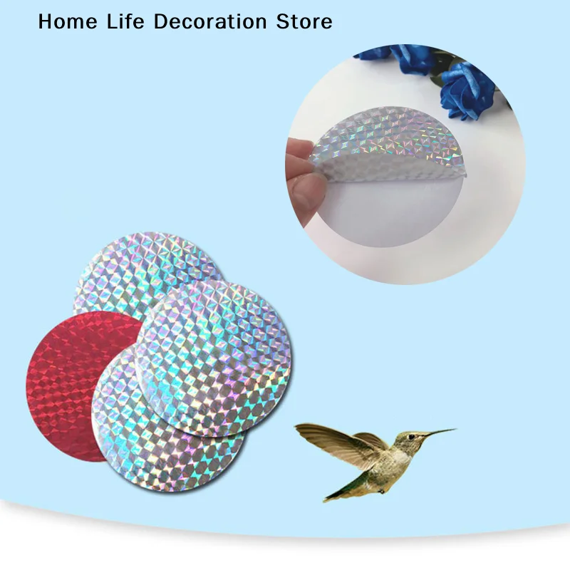 20pcs Round Paste Type Bird Repellent Tape Reflective Anti Bird Scare Eflective Stick Tape Pigeon Farm Bird Chasing Tools Garden