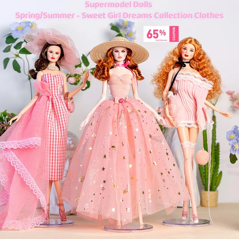 30cm Supermodel BABI Doll Clothes 1/6 BJD Doll Spring/Summer - Sweet Girl Dreams Collection Princess Dress Party Dress Up Set