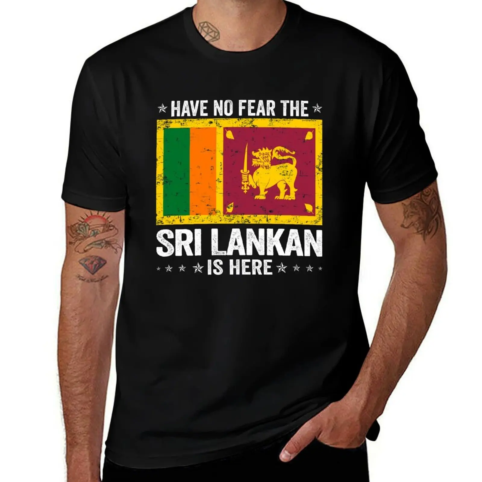 

Have No Fear The Sri Lankan Is HereSri Lanka Flag Design T-Shirt cute tops Short sleeve tee anime tshirt men workout shirt
