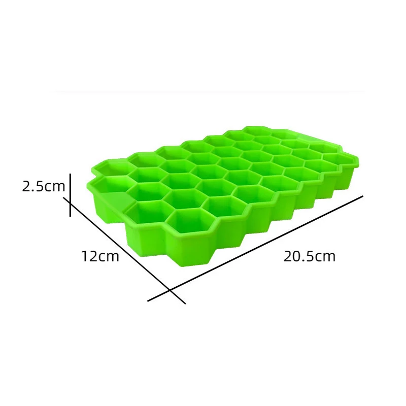 Silicone Ice Cube Tray Silicone Mould DIY Kitchen Honeycomb Ice Cubes Molds Barware Tool 37 Grids Reusable Bar Ice Cubes Molds