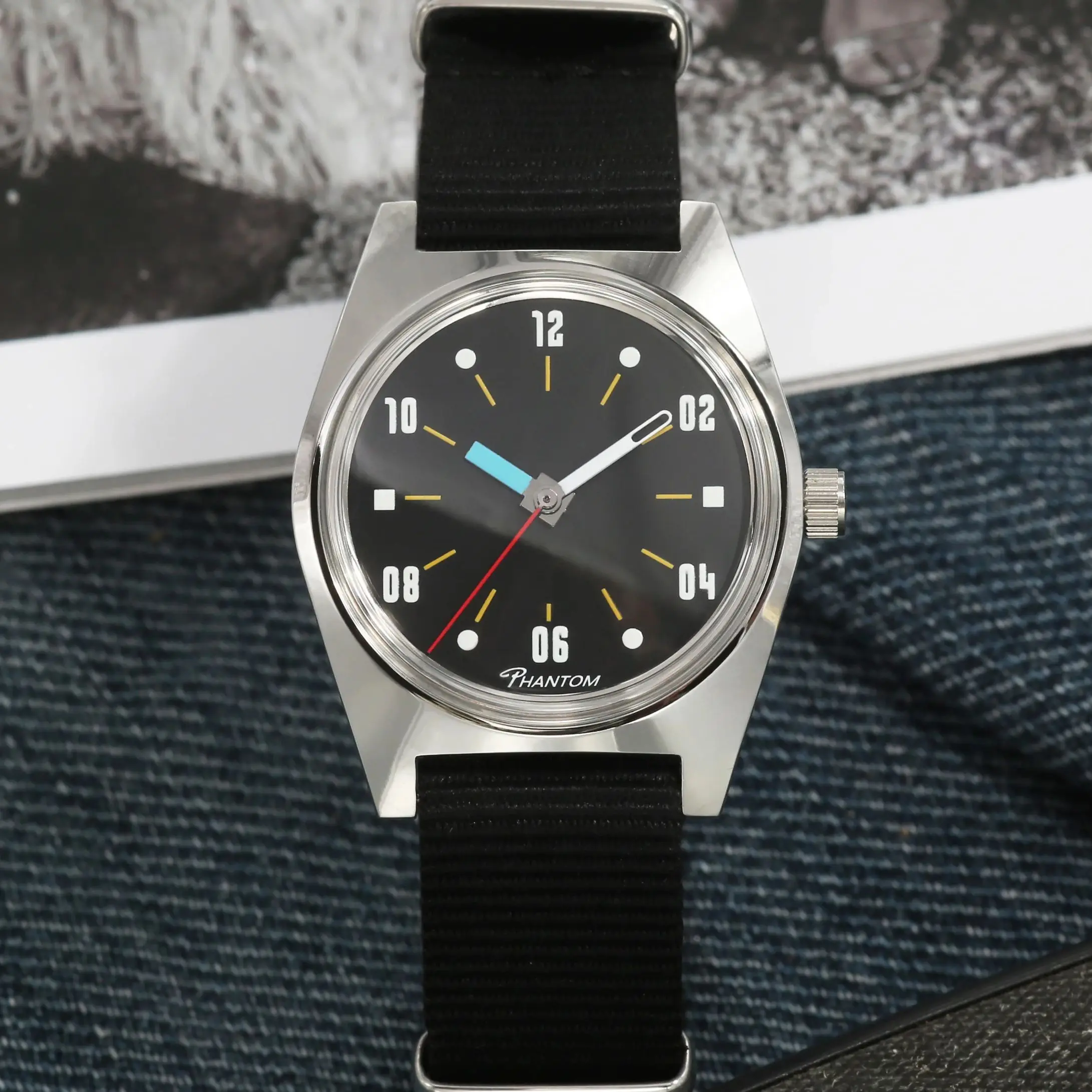 

PHANTOM мужские механические часы с ручным заводом 7120, водонепроницаемые часы Bauhaus Design для мужчин, оптовая продажа