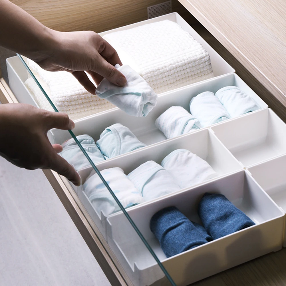 

Drawer Storage Box Classification Plastic Sundries Organizer Cutlery Stationery Tools Holder Lightweight Kitchen Bathroom Office