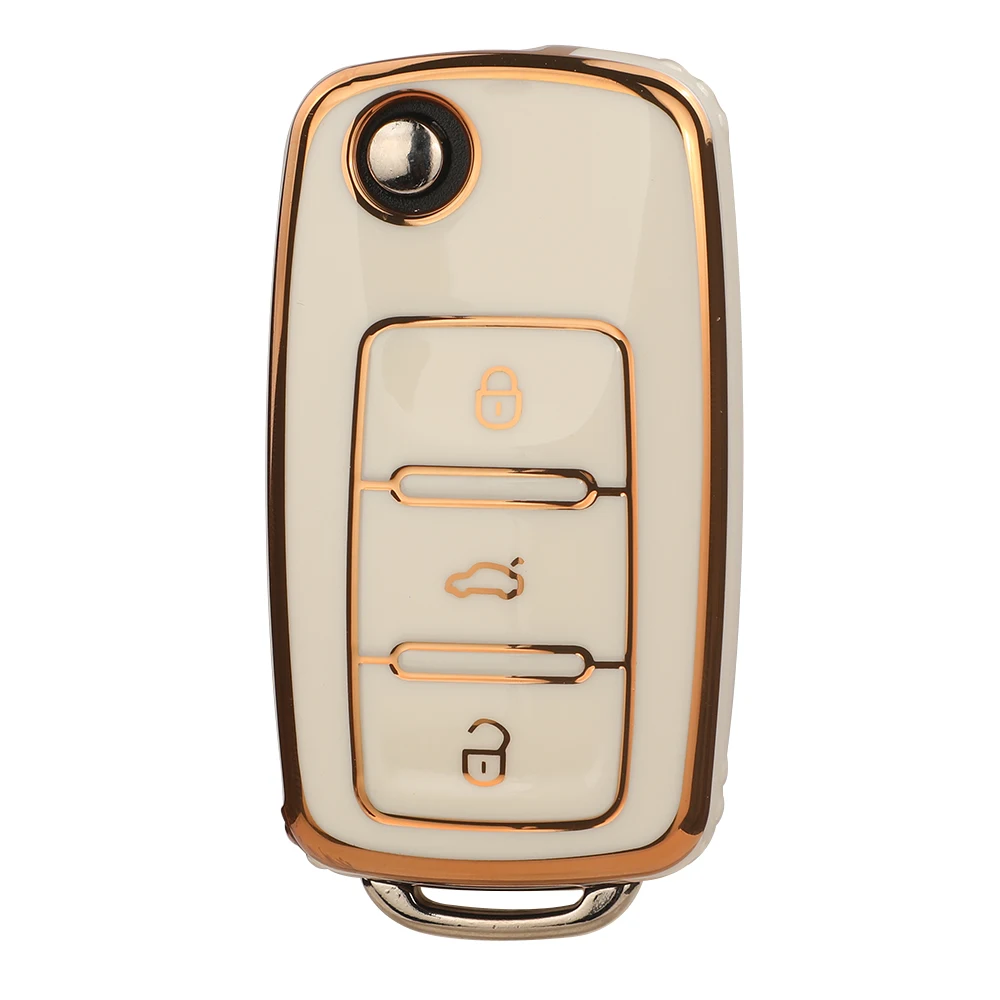 jingyuqin New Arrival TPU Car Key Case Fob Dla VW Golf Bora Jetta POLO Passat Skoda Superb Octavia Fabia SEAT Ibiza Leon Procted