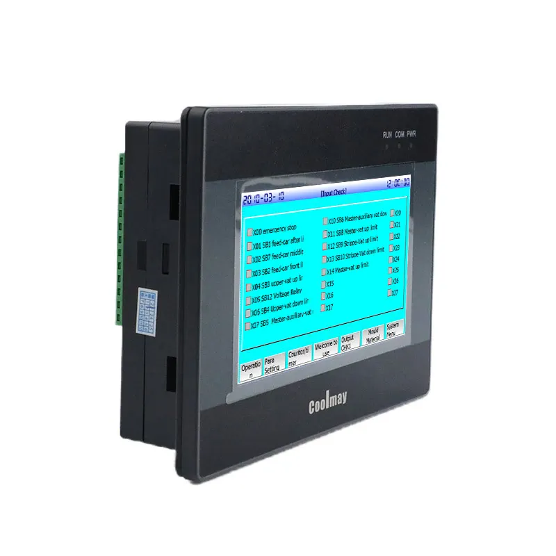 Coolmay 4.3" HMI PLC All In One MX3G-43C Series plc Controller Built-in Analog Input and Output 5AD2DA Support MODBUS RTU