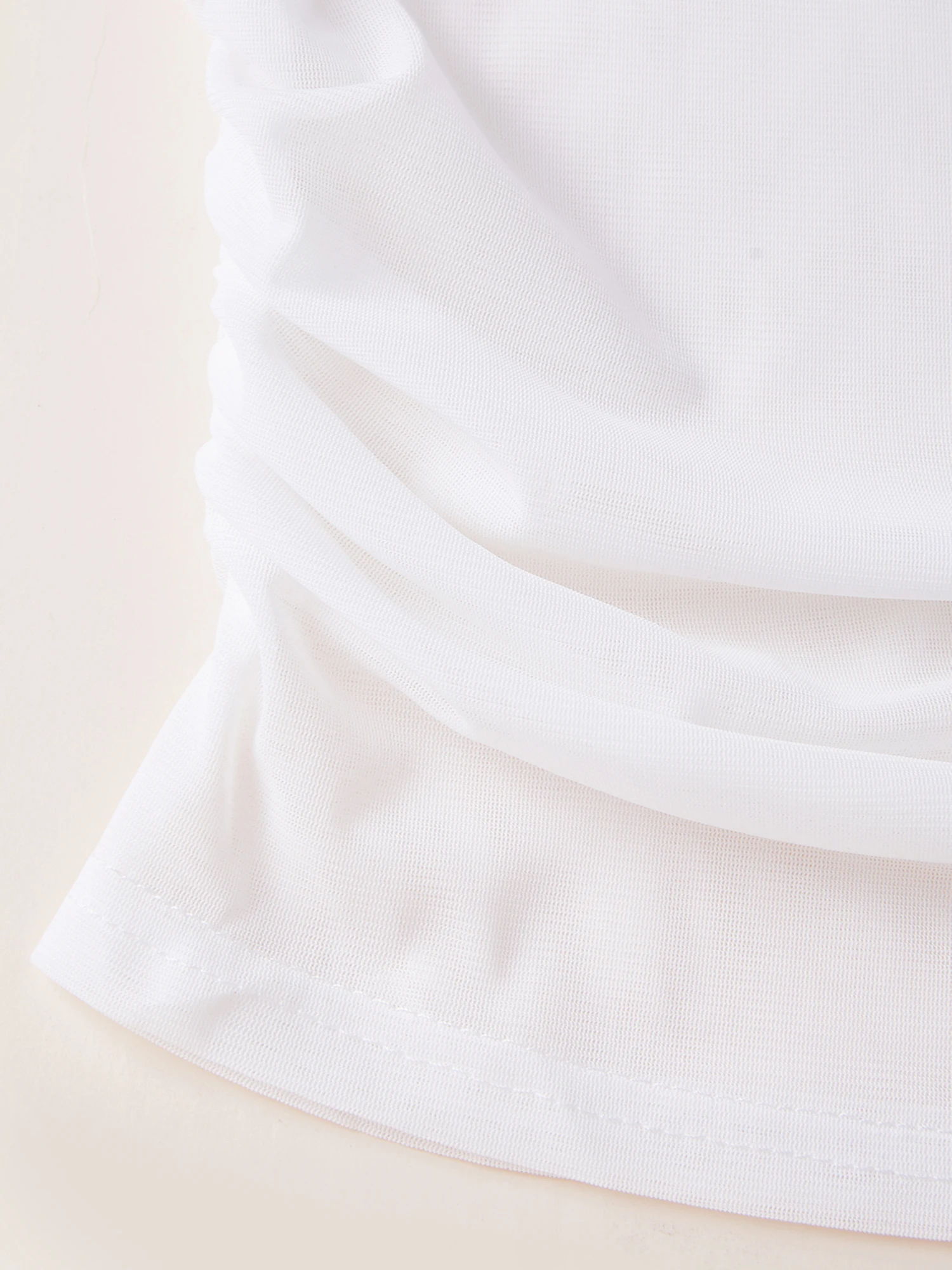 Durchsichtige Mesh-Hemden für Damen, lässig, langärmelig, Rundhalsausschnitt, gefüttert, Brustpassform, schlichte Oberteile, Blusen