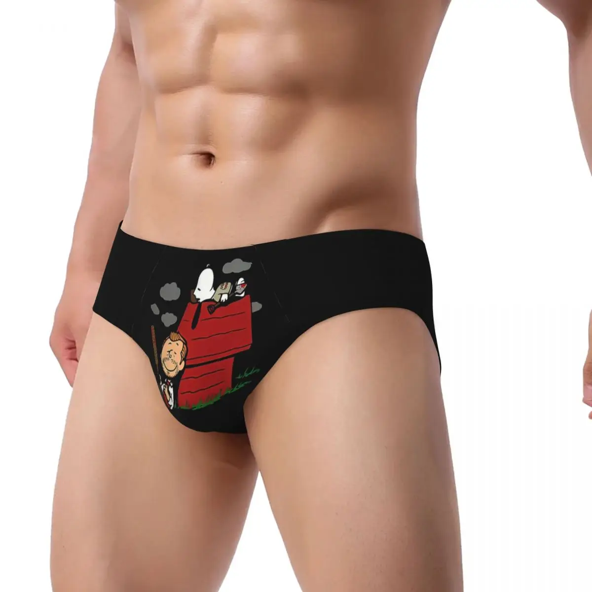 Custom S-Snoopys Sleeping Men's Briefs Panties Men Comfort Cartoon Underwear Underpants