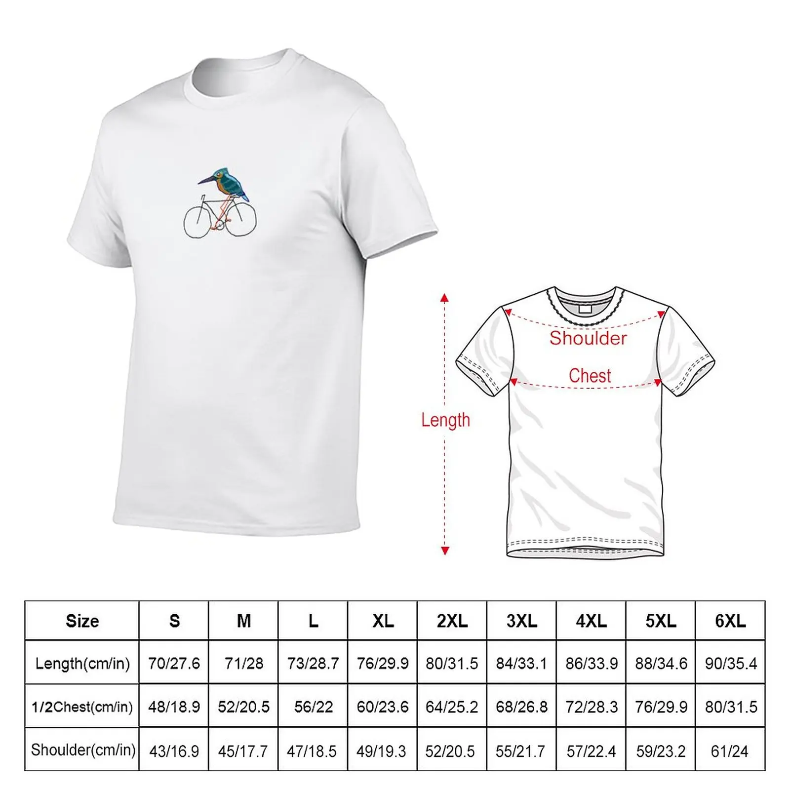 New Kingfisher on a Bicycle T-Shirt new edition t shirt kawaii clothes custom t shirts design your own sweat shirts, men