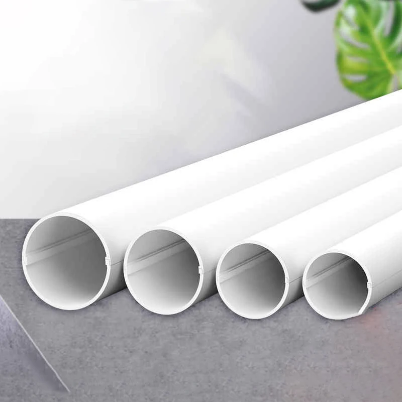 0.5 Meter PVC Two-Piece Buckle Groove Wire Pipe Protective Sleeve Durable Cable Cover Tube for Wire Management Diameter 25-125mm
