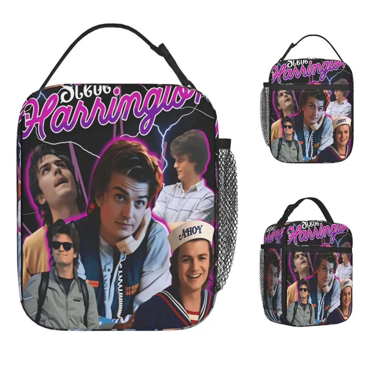 ستيف هارينجتون حقيبة الغداء Kawaii صندوق الغداء للفتيات مكتب حقيبة تبريد محمولة أكسفورد طباعة حمل أكياس الغذاء