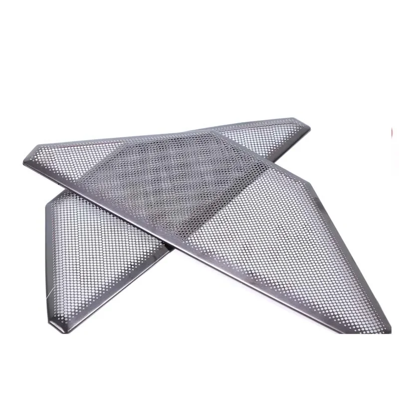 For Toyota Prado 2024+ Stainless Steel Black Car Front Hood Dust Cover Sticker Car Decorative Protection Accessories 2Pcs