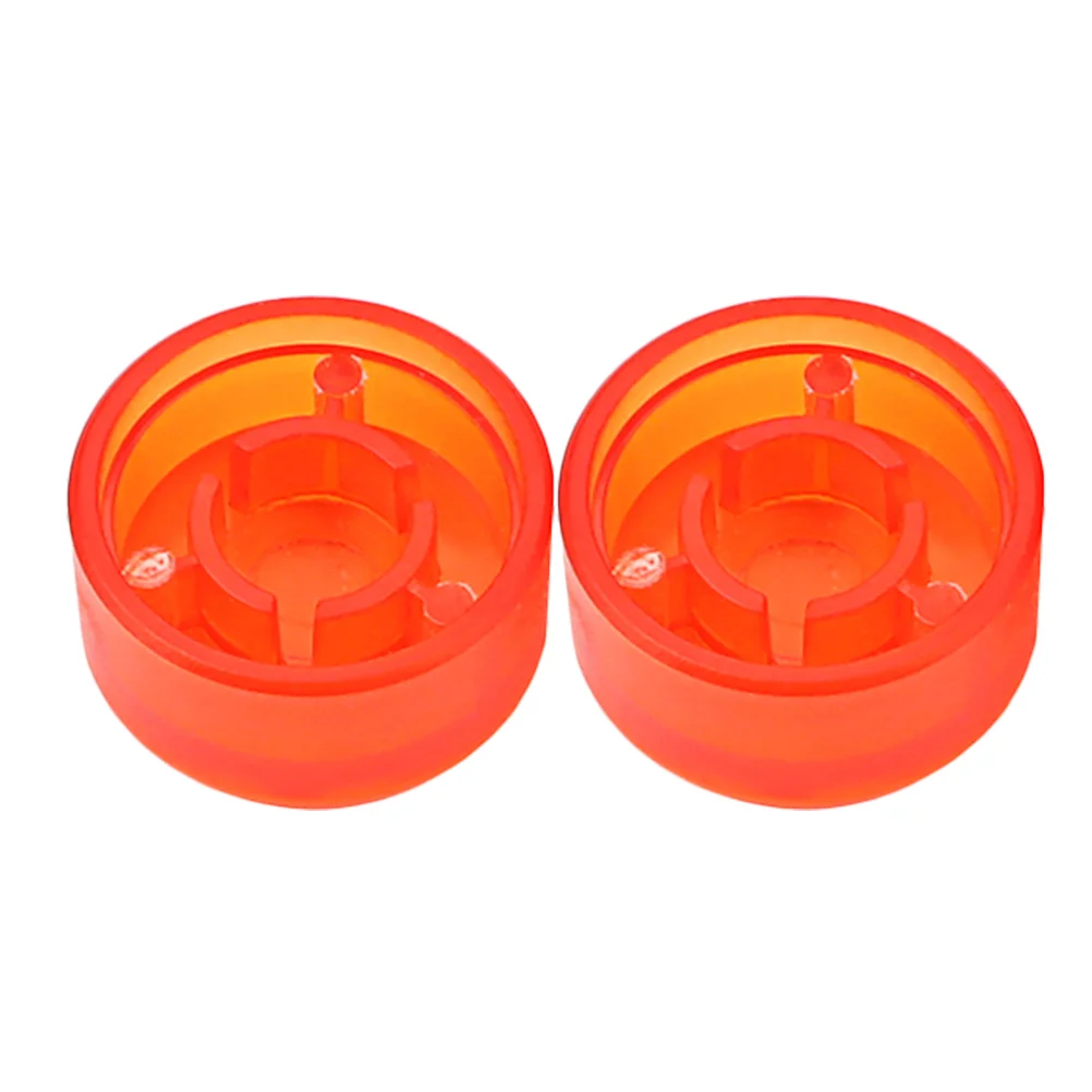 2 Pcs Effect Button Banana Plug Instrument Supplies Guitar Foot Nail Caps Component Pedal Toppers Plastic Effects Footswitch