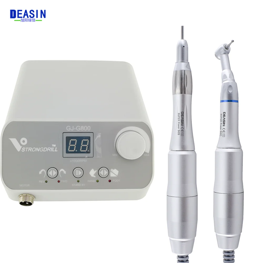 Dental E-type brushless Electric MicroMotor 50000 RPM with Straight Contra Angle Handpiece Micro motor Polisher Lab Equipment