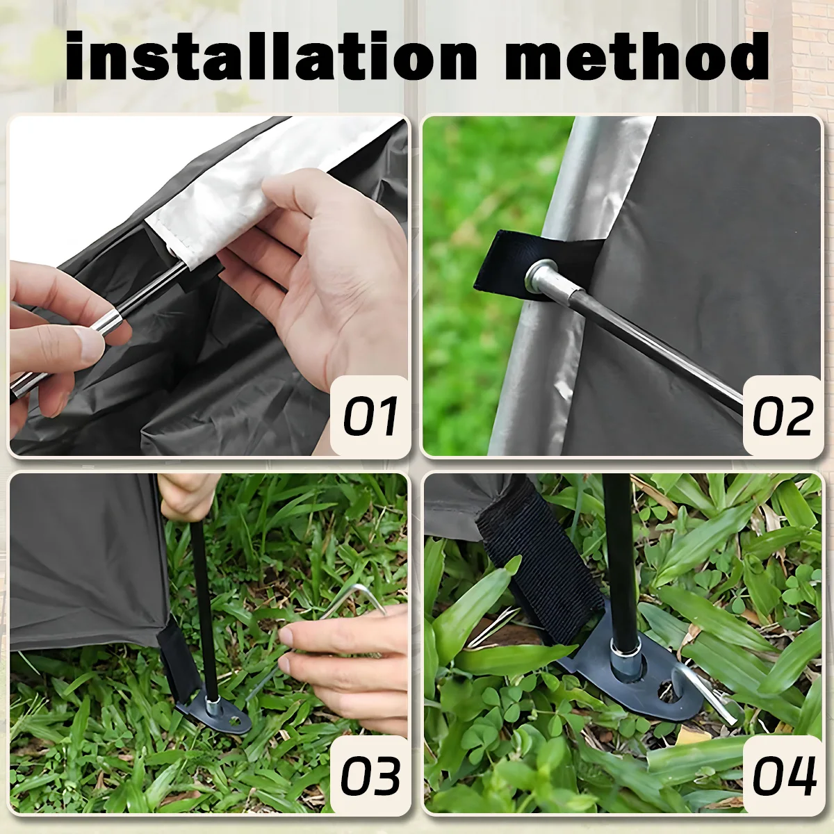 Portable Thickened Oxford Cloth Bike Shelter Private Travel Tent for Outdoor Hiking Cycling Camping And Travel