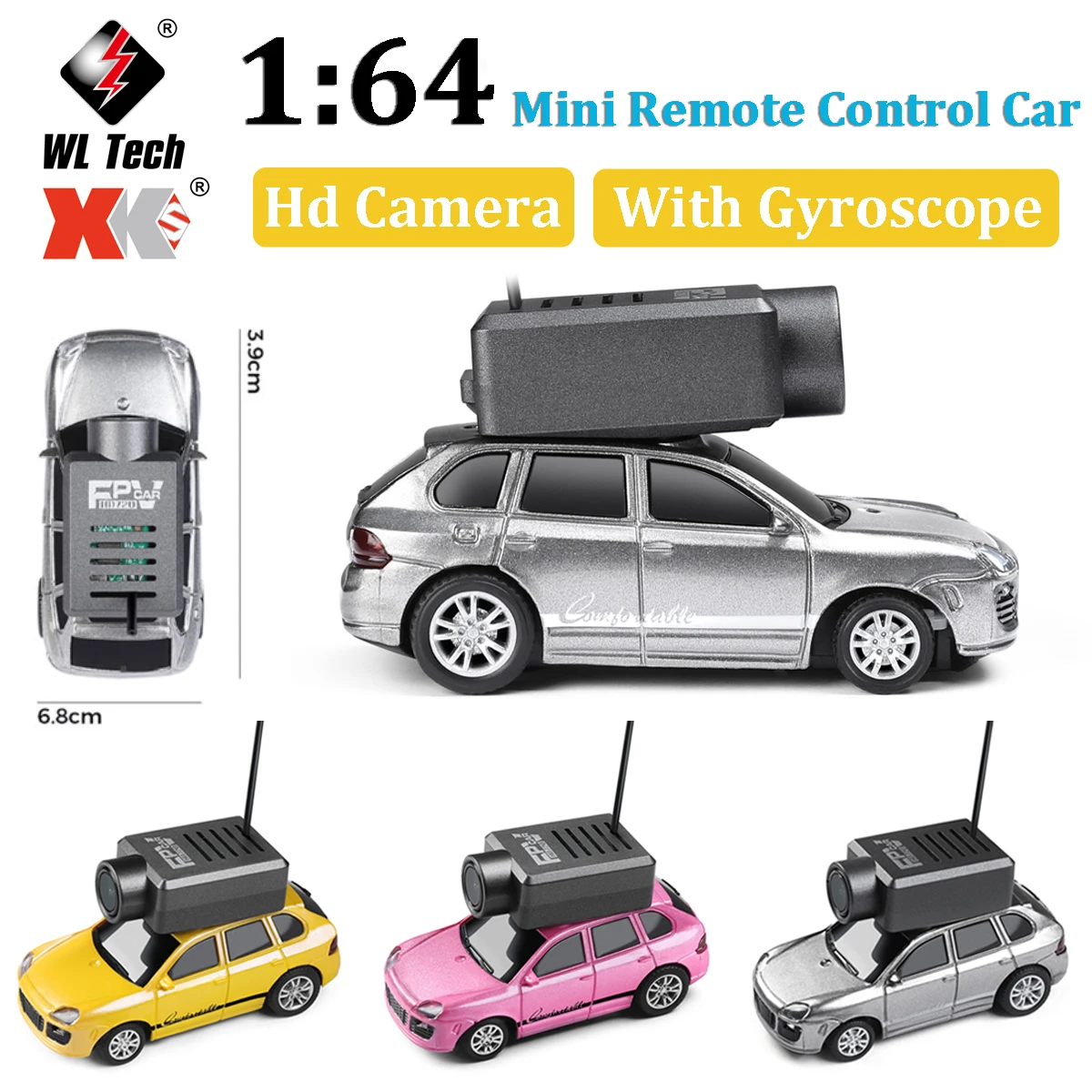 

WLtoys 6401 Mini FPV APP Control Car 1:64 Scale 4WD HD Camera First Person View 2.4G Remote Control With a Gyroscope Racing Toys