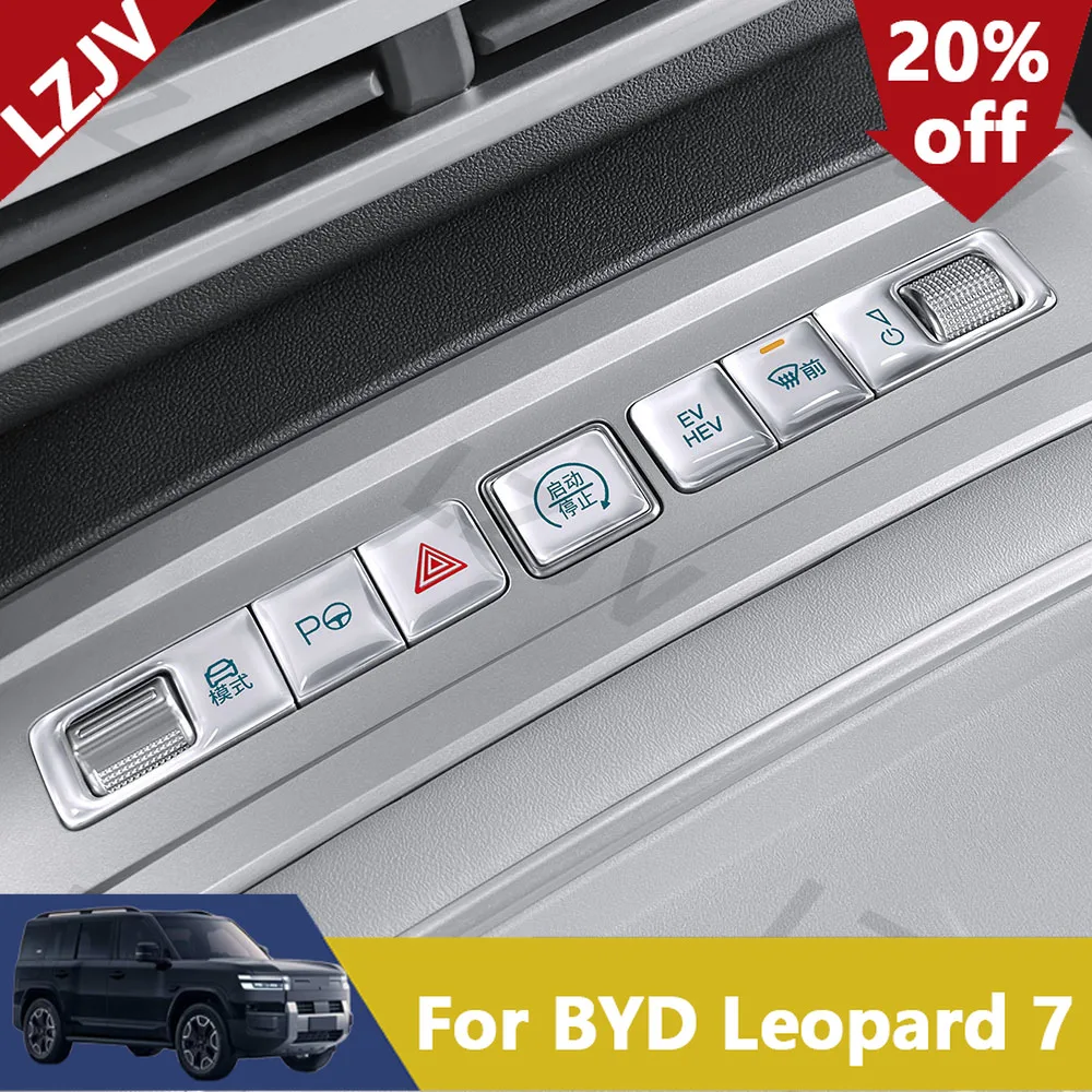 New Central Control Button Sticker For BYD Leopard 7/Titanium 7/Super 7 Interior Modification Accessories Dropping Protective Ta