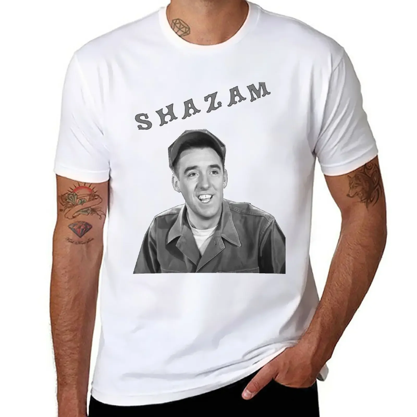 Shazam Gomer Pyle T-Shirt customizeds sports fans blanks mens white t shirts