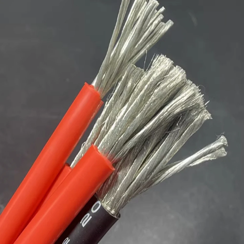 

1AWG многожильный провод, гибкий силиконовый электрический провод, резиновая изоляция, луженая медь, черный, красный, силиконовая клейкая линия