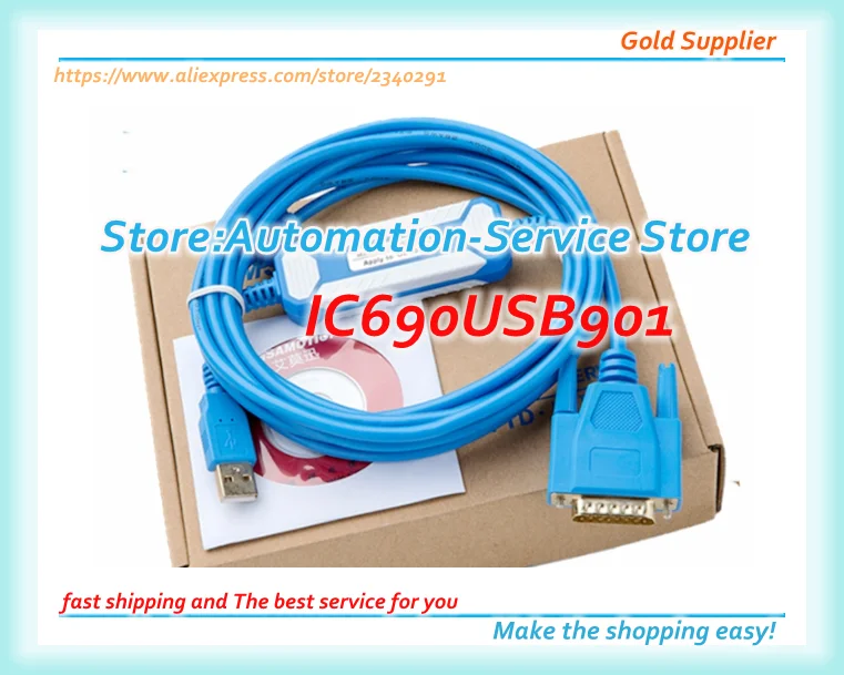 

IC690USB901 + IC690USB901 Используется для программного кабеля ПЛК GE Кабель передачи данных GE 90