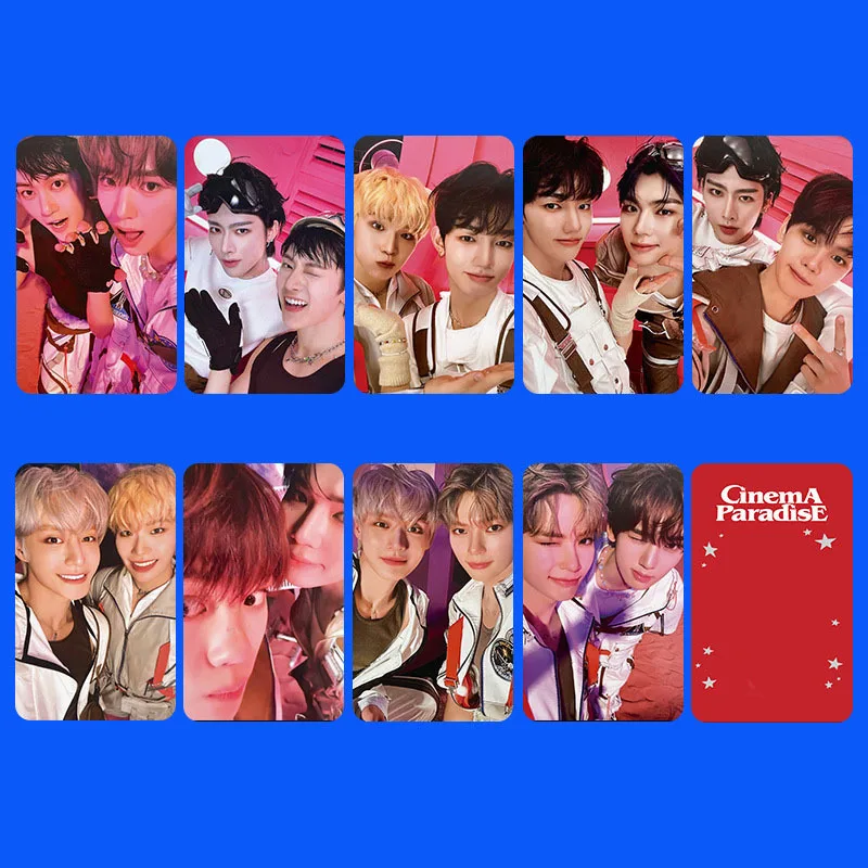 9pcs/set ZB1 Mini 4 Album CINEMA PARADISE Group LOMO Card RICKY KIM GYUVIN Chapter Hao Postcard Collection Photo Card Gift