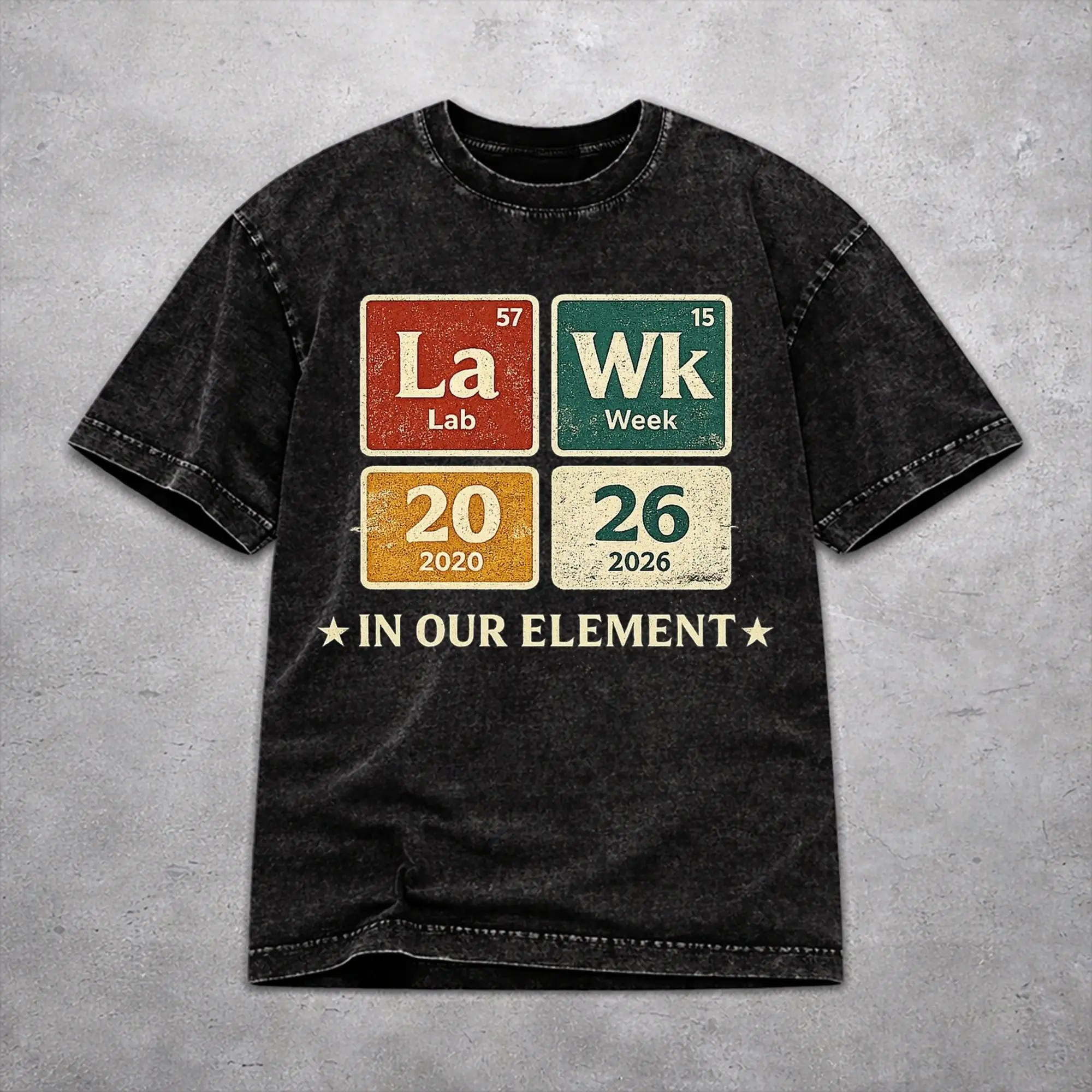Harajuku Lab Crew Lab Week 2026  Outfit T-Shirts for Men Women  Washed Style Tee Shirts Clothing