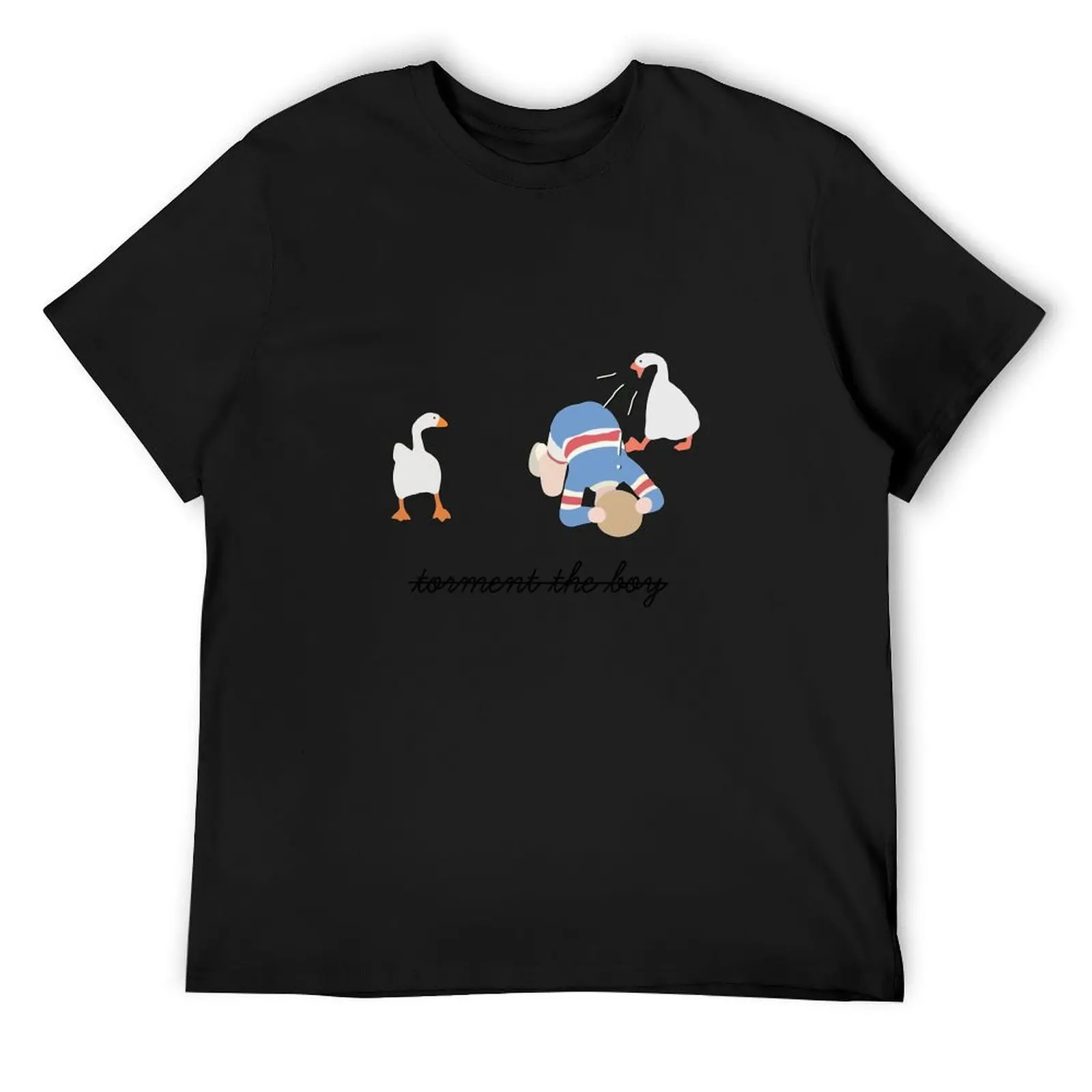 

Torment the Boy Untitled Goose Game T-Shirt summer clothes oversized graphic tee plain black t shirts men