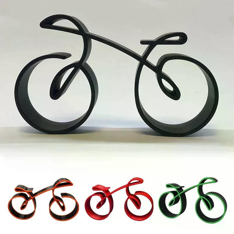 Mini Bicycle Desktop Decoration 3D Minimalist Bike Model Ornament Cycling Sculpture Bookshelf Decor Home Office Decor Gift