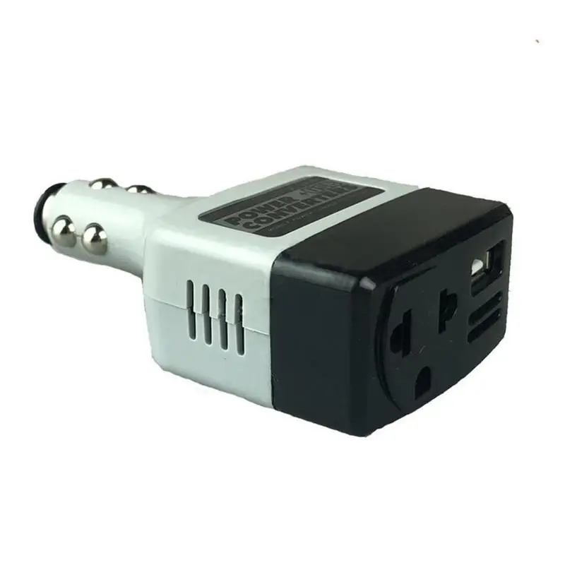 12V 24V DC to AC 220V Portable Car Power Inverter Converter with USB Charger Adapter