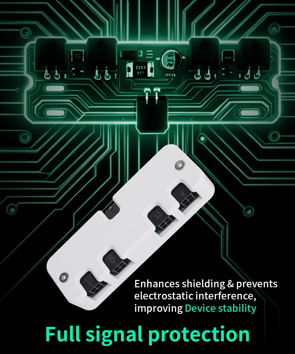4-Port-Erweiterungshub für Bambu Lab A2L/X2D/P2S/H2C/H2D/H2S/X1C/X1/P1S/P1P/A1/A1mini Dockingstation mit Strom- und Signalüberwachung – Detail 6