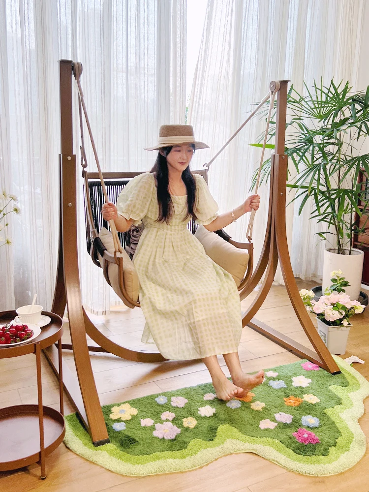 

Single hammock Rocking chair Outdoor balcony Cradle chair Internet celebrity small courtyard swing chair