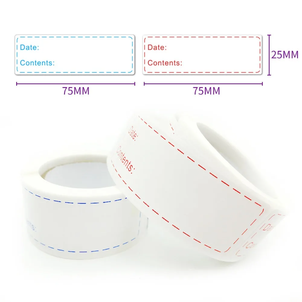 Self-Adhesive Date Stickers Removable Paper Freezer Labels Contents Storage Tags Sealing Sticker for Home Food Containers