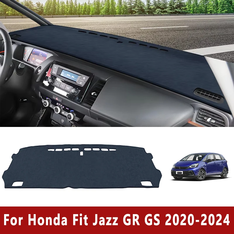 

Чехол на приборную панель автомобиля, коврик для солнцезащитного козырька, нескользящая накладка, аксессуары для Honda Fit Jazz MK4 GR GS 2020 2021 2022 2023 2024