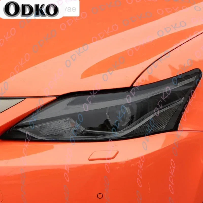 2 Pcs Car Headlight Protective Film Vinyl Protection Transparent Black TPU Sticker For Lexus CT CT200h 2011-2020 Accessories