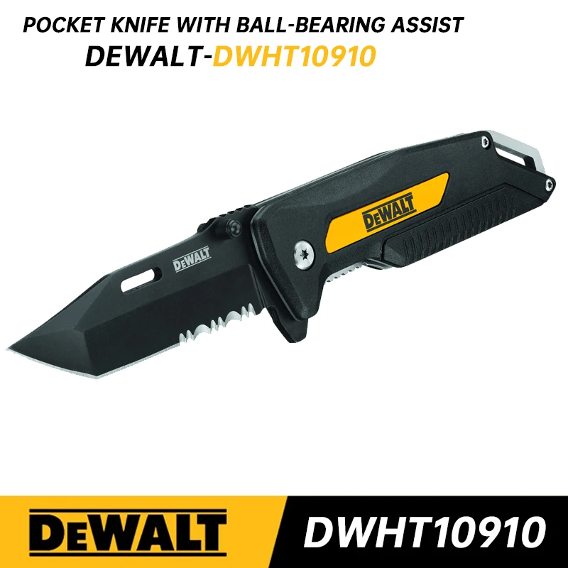 

DEWALT DWHT10910 Pocket Knife With Ball-Bearing Assist Utility Knife Folding Knife Pipe Wood Cutter Tools