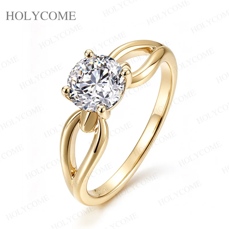 Runder Schliff, D-Farbe, VVS1 Moissanit-Ring, 925er Sterlingsilber-Band, Unisex-Feinschmuck für Männer und Frauen, Geschenk für Jahrestag, Party, Hochzeit – Detail 6