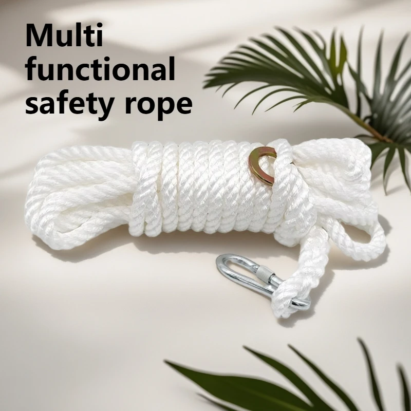

10-метровая страховочная веревка, многофункциональная износостойкая страховочная веревка с пряжкой, защитные инструменты, уличные аксессуары