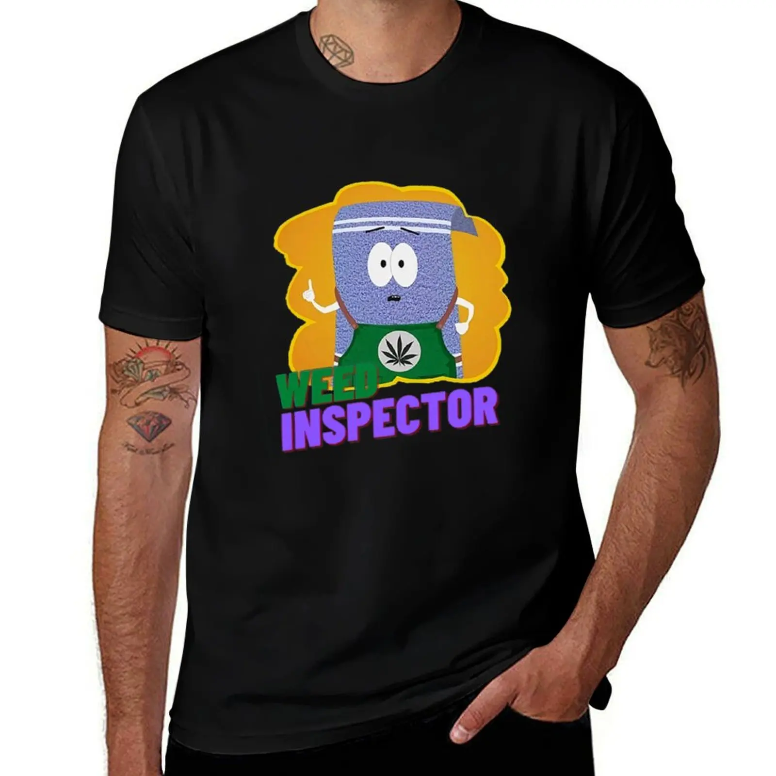Towelie Autocollant Weed Inspector T-Shirt Anti-Wrinkle Short Sleeve T-Shirt