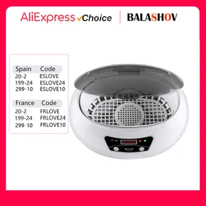 600 ml temizleyici, ultra sonic zamanlayıcı, banyo karoları için takı gözlük manikür kesiciler, taş bıçak, diş fırçası, ultra sonic temizleyici, sonic boxc Gnatus için kalem temizleyicide 6 büyük satış. - №5