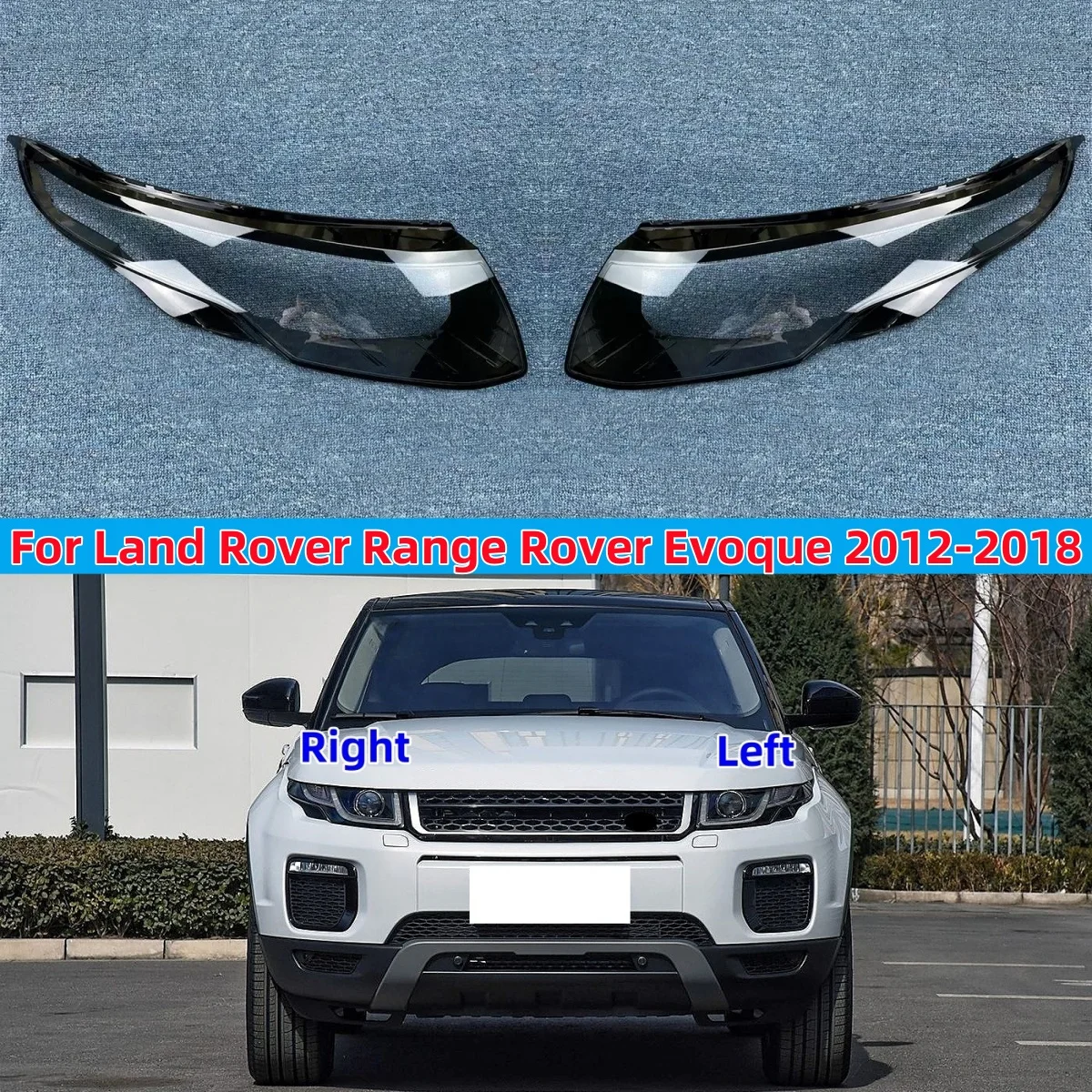 

Для Land Rover Range Rover Evoque 2012 2013 2014 2015 2016 2017 2018 автомобильные фары, крышка объектива, стеклянный абажур