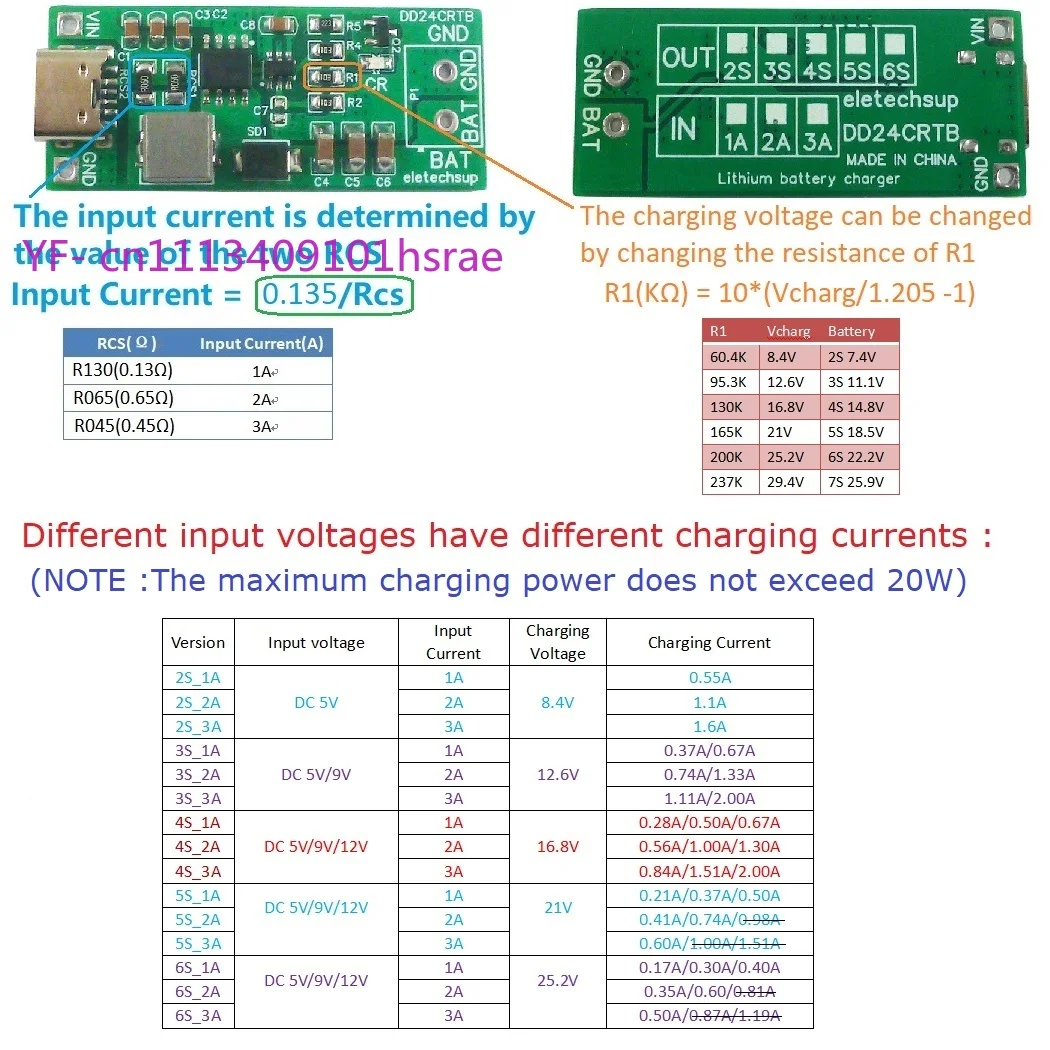 Adjustable 2S 6S Lithium Battery Charger Circuit Board Accessory