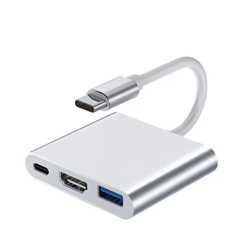 

4K 1080P Type C To HDMI-compatible/ Usb 3.0/ Type C 3 in 1 Cable Converter Switch to HDMI-compatible Adapter Cable connector