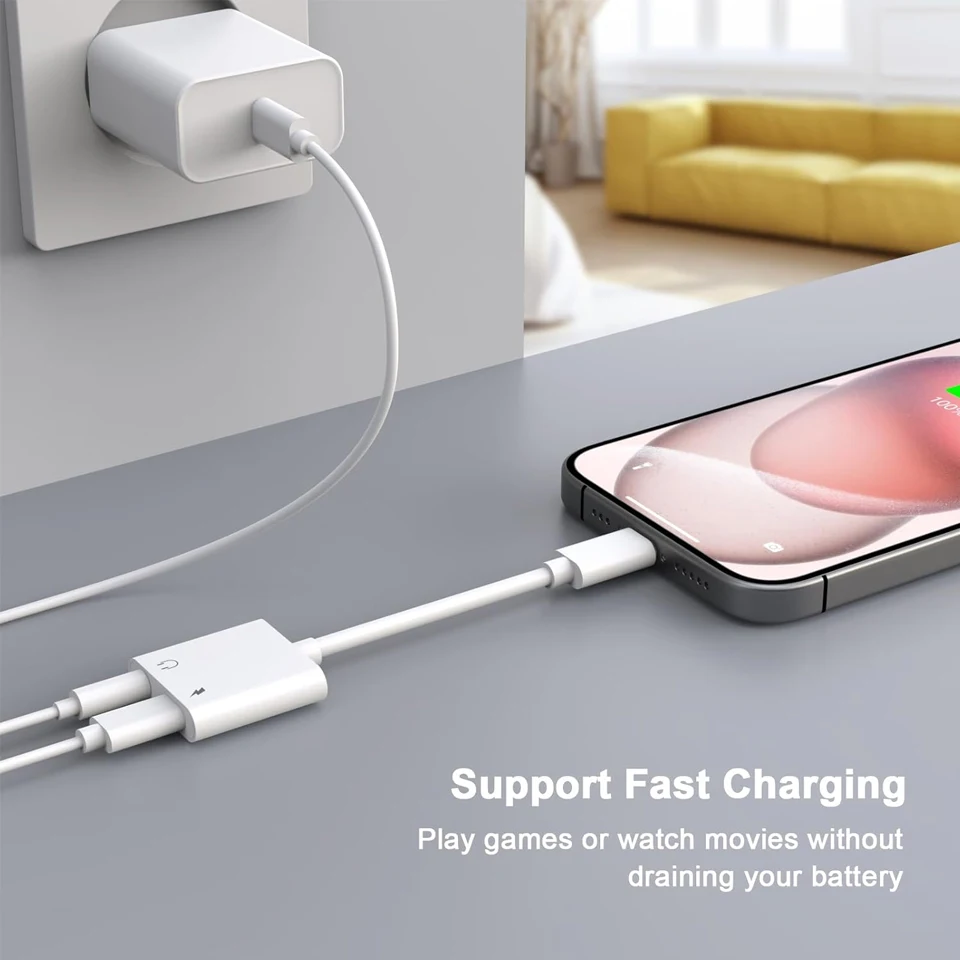 2-in-1 Audio Adapter USB C to 3 5 mm Jack Type-C Charging 3.5mm Aux Cable For Samsung Xiaomi Huawei Wired Headphones Connector view 3