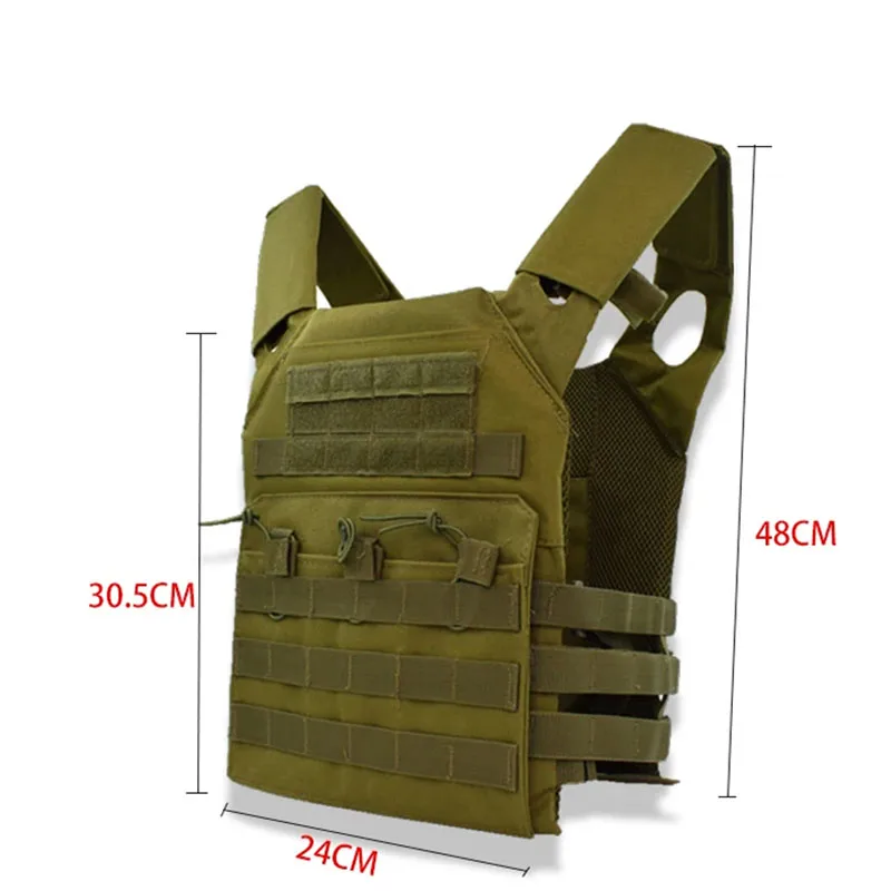 Colete tático militar com porta-placas, equipamentos para jpc wargame, armadura, caça, paintball, cs protetora, cor preta