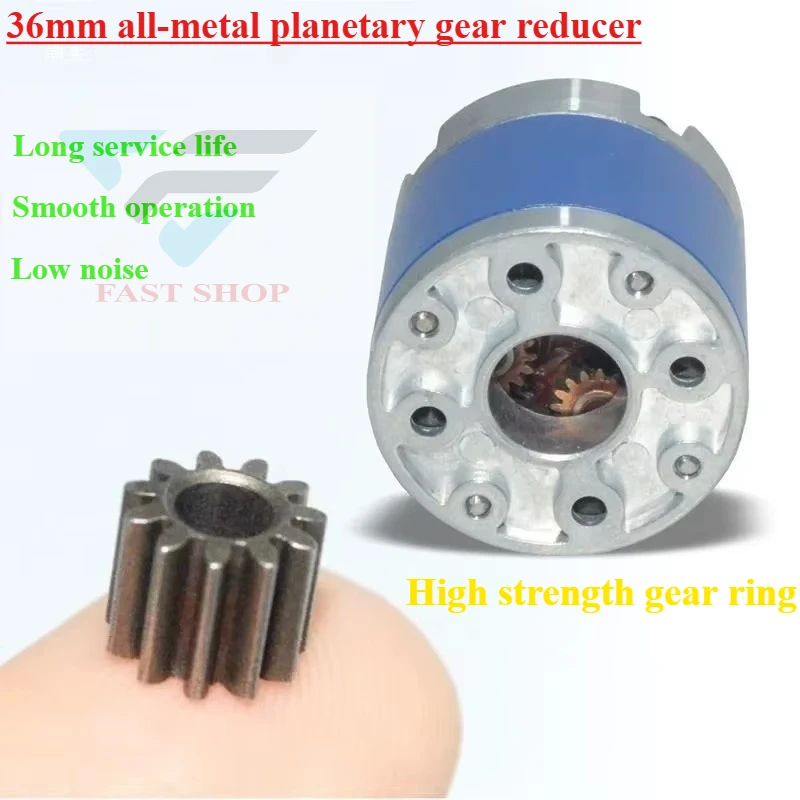 Geschikt voor 550/555/545 motor 36mm volledig metalen planetaire tandwielreductiemiddel automodel robotreductiemiddel versnellingsbak met hoog koppel